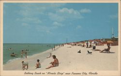Bathing Beach on "Miracle Strip" Postcard