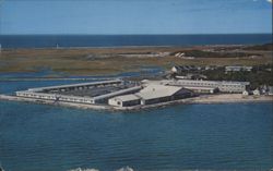 Provincetown Inn & Motel Aerial View with Recreation Plaza Postcard
