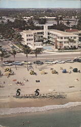 Silver Seas on the Ocean, Aerial Beach View Postcard