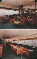Malibu Sea Lion Restaurant Interior and Dining Room Postcard