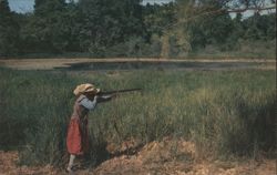 Soldier Hunting Deer on Jamestown Island Postcard