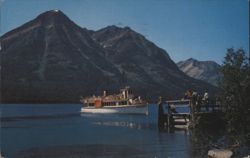 "International" Sightseeing Launch on Waterton Lake Postcard