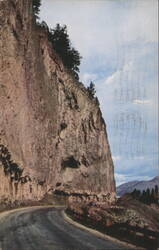 Overhanging Cliff near Tower Falls, Yellowstone Postcard