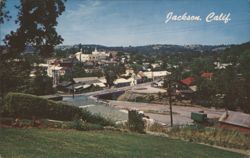 Aerial View of Jackson, Amador County Seat Postcard