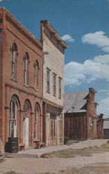 Main Street, Bodie Cafe and I.O.O.F. Hall Postcard