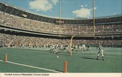 Football Action at Philadelphia Veterans Stadium Postcard