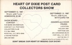 Heart of Dixie Collectors Show, Holiday Inn-Heritage USA Postcard