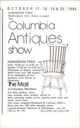 1985 Columbia Show at The Mall in Columbia Postcard