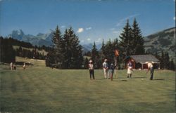 Golf Saanenland (Gstaad) with Mountain View Postcard