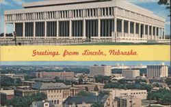 County-City Building & University of Nebraska Dormitories Postcard