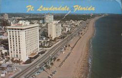 Sheraton Hotel and Beachfront Aerial View Postcard