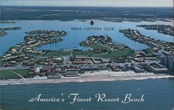 Tides Hotel & Bath Club and Country Club Aerial View Postcard
