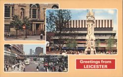 County Rooms, Humberstone Gate and Clock Tower Postcard