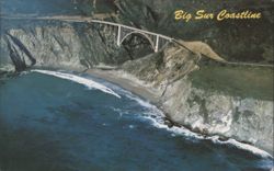 Bixby Bridge on Highway 1, Big Sur Coastline Postcard
