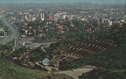 Hollywood Bowl, Freeway and Los Angeles Skyline Postcard