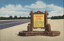 Continental Divide Scenic Historic Marker, Highway 66 Postcard