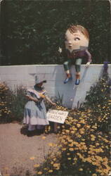 Humpty Dumpty & Mistress Mary's Garden, Story Land Postcard