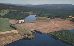 Franklin Falls Flood Control Dam on Pemigewasset River Postcard