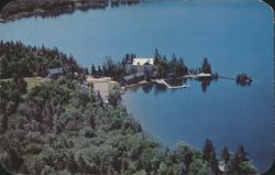 Rocky Point Inn and Fourth Lake from Rocky Mountain Postcard