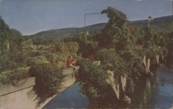 Bridge of Flowers over Deerfield River Postcard