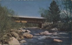 Covered Bridge over Rocky River Postcard