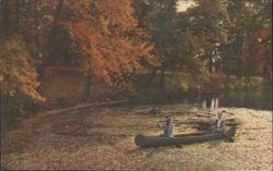 Canoeing on Lake Winnipesaukee Postcard