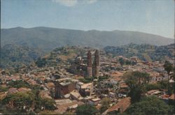 Taxco from the Hills with Santa Prisca Church Postcard