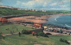 North Bay Showing Hotels from Castle Hill Postcard
