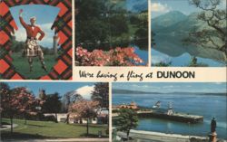 Multi-view of Dunoon featuring Loch Eck and The Pier Postcard