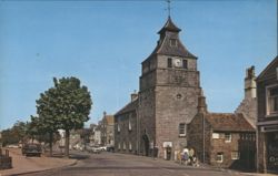 The Town Hall and Street Scene Postcard