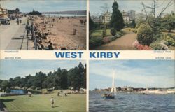 West Kirby Views: Promenade, Sandlea Park, Ashton Park Postcard