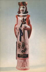Ezra Brooks Jack O'Diamonds Heritage China Whiskey Bottle Postcard