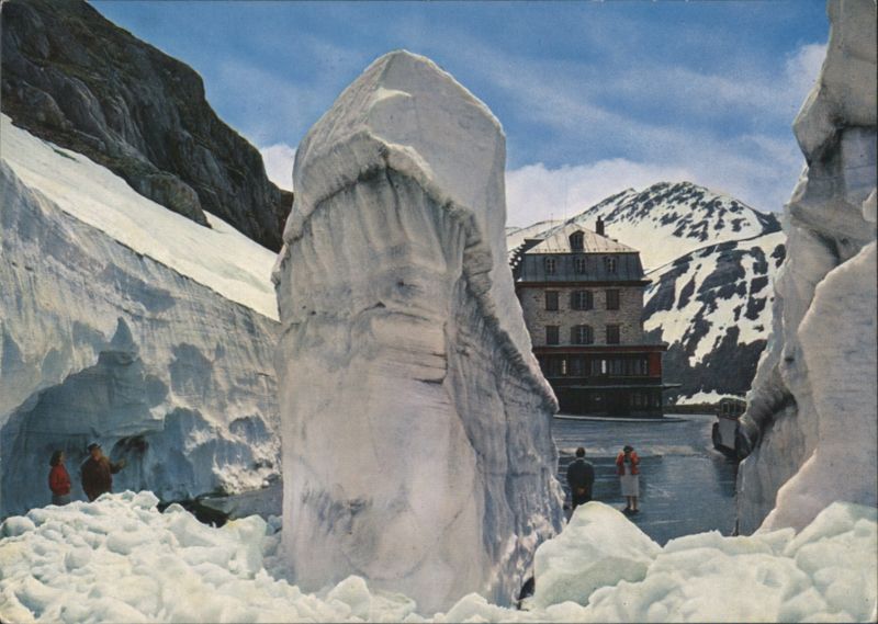 Belvédère am Furkapass and Rhone Glacier Ice Grotto Switzerland