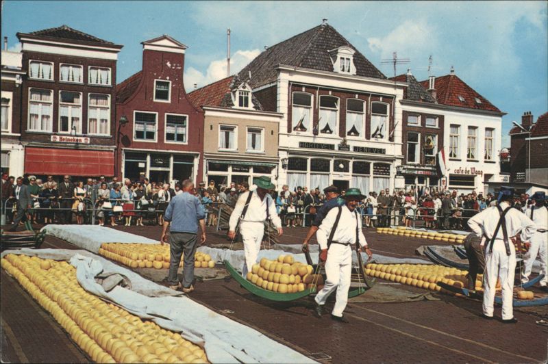 Alkmaar Cheese Market with Traditional Carriers Netherlands