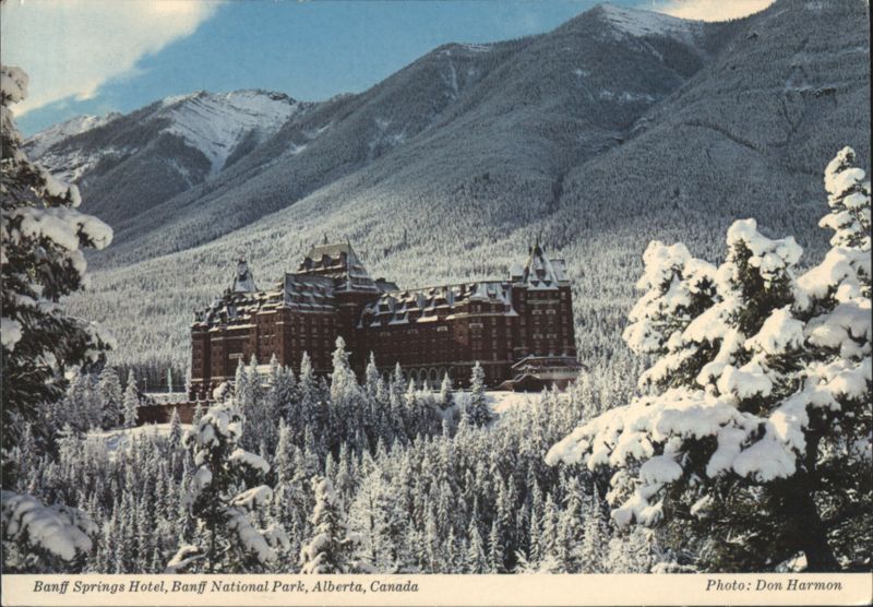 Banff Springs Hotel and Sulphur Mountain in Winter AB Canada
