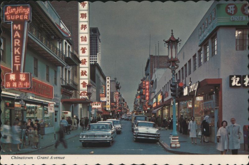 Grant Avenue Street Scene, Chinatown San Francisco California