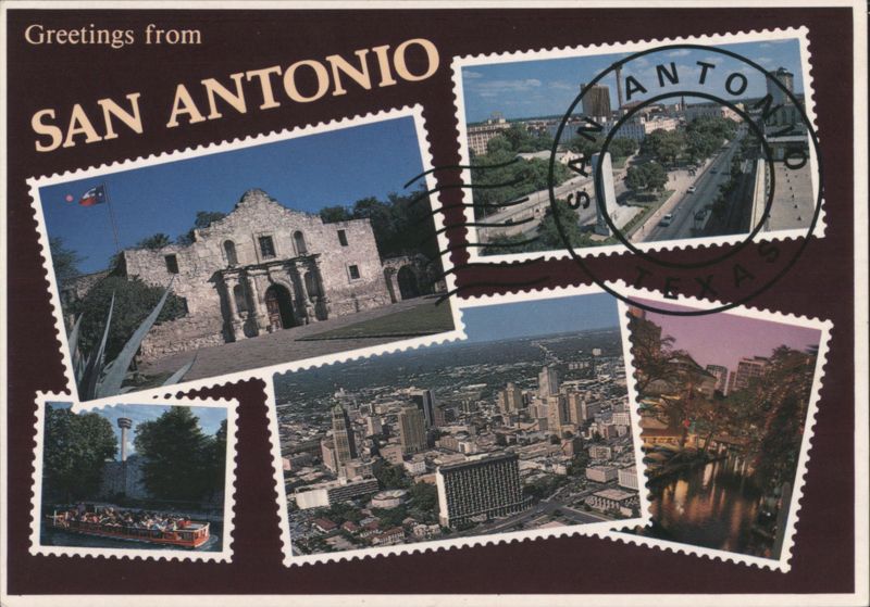 Multi-View Landmarks: Alamo, Cenotaph, Riverwalk & Aerial San Antonio Texas