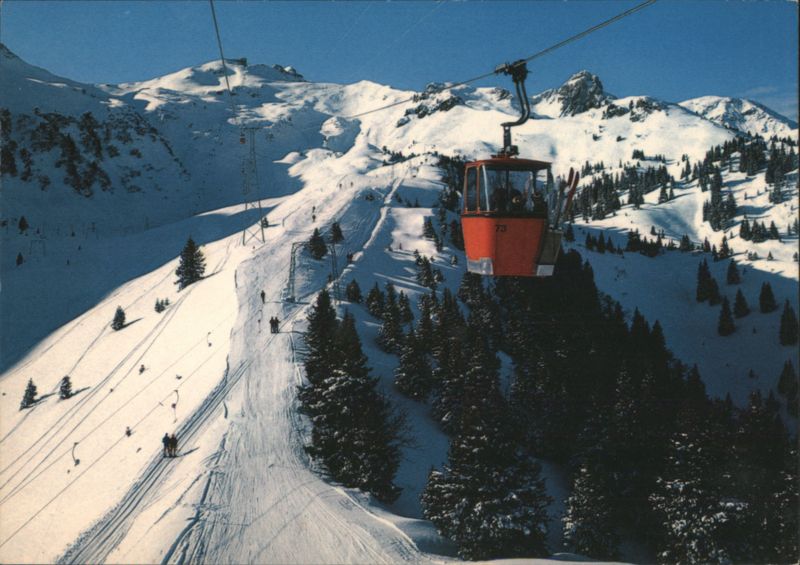 Kabinenbahn Tannenbodenalp-Maschgachamm, Flumserberge Switzerland