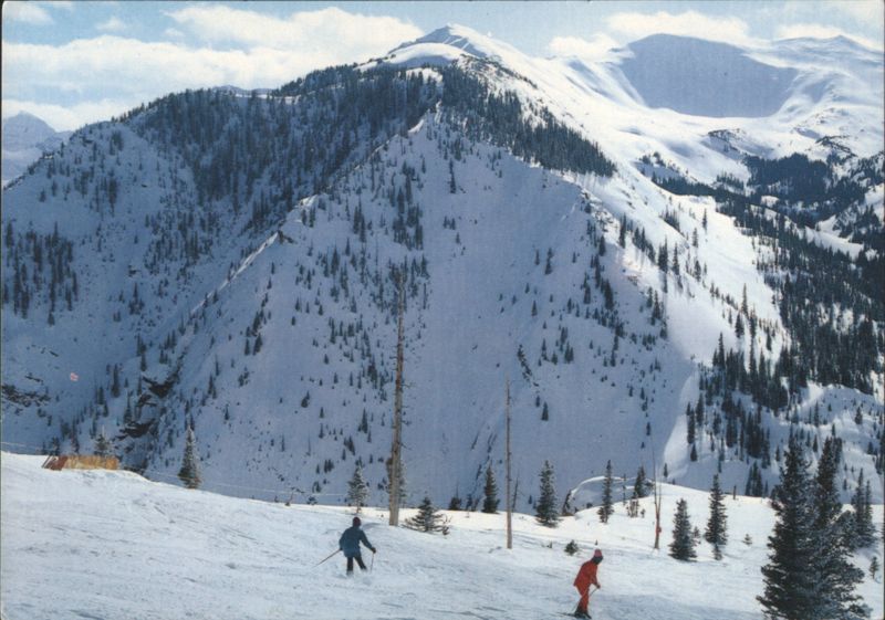 Skiers near Summit of Elk Camp, Snowmass Colorado