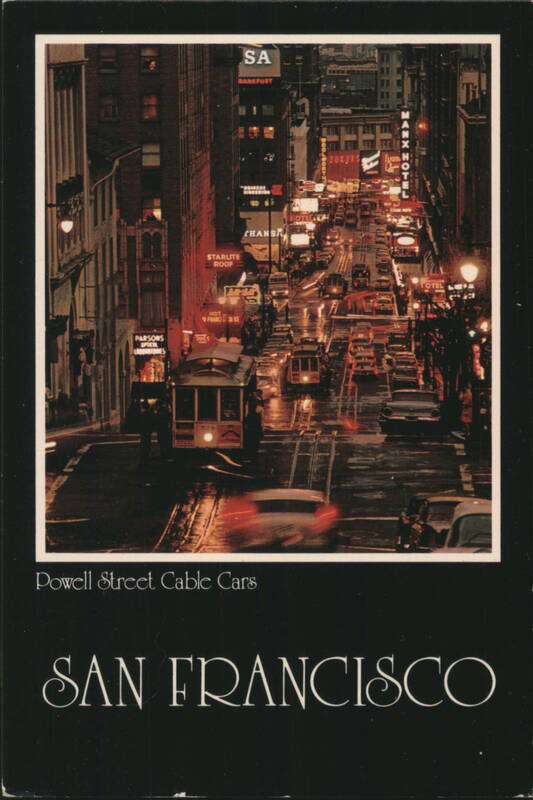 Powell Street Cable Cars at Twilight San Francisco California