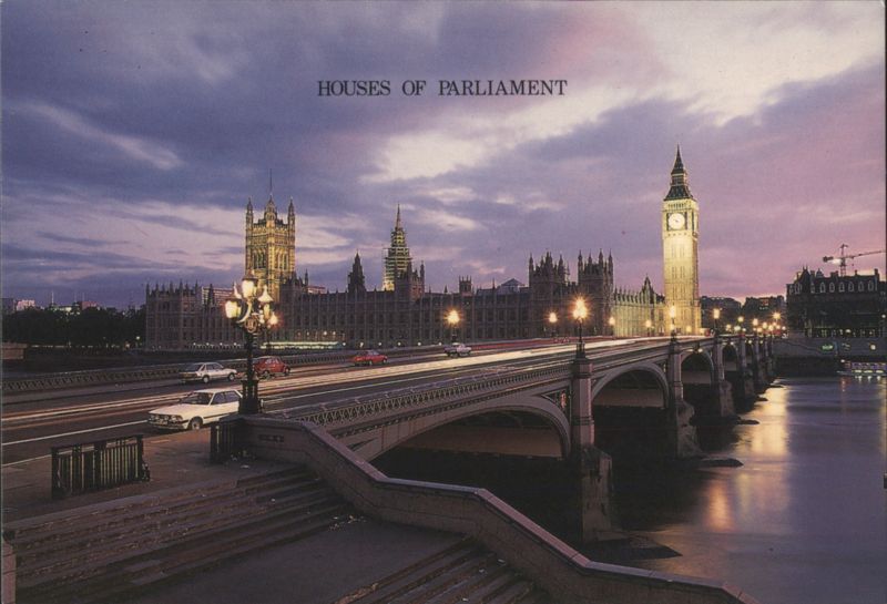 Houses of Parliament and Big Ben at Dusk London United Kingdom