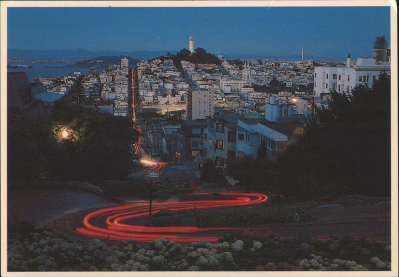 Lombard Street, The Crookedest Street in the World San Francisco California