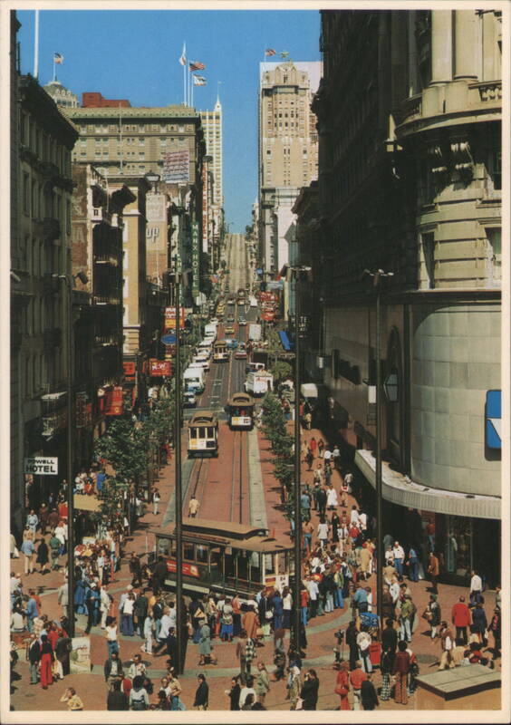 Cable Car at the Turntable, Powell and Market Streets San Francisco California