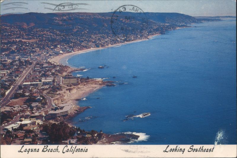 Looking Southeast over Crescent Beach to Lombard Laguna Beach California