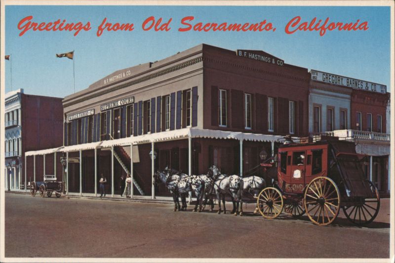 B.F. Hastings Building and Stagecoach, Old Sacramento California