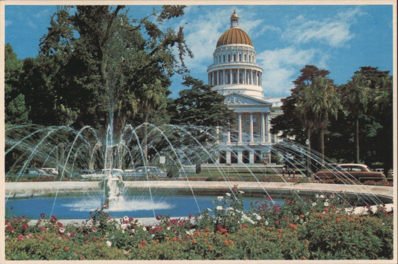State Capitol Building and Fountain Sacramento California