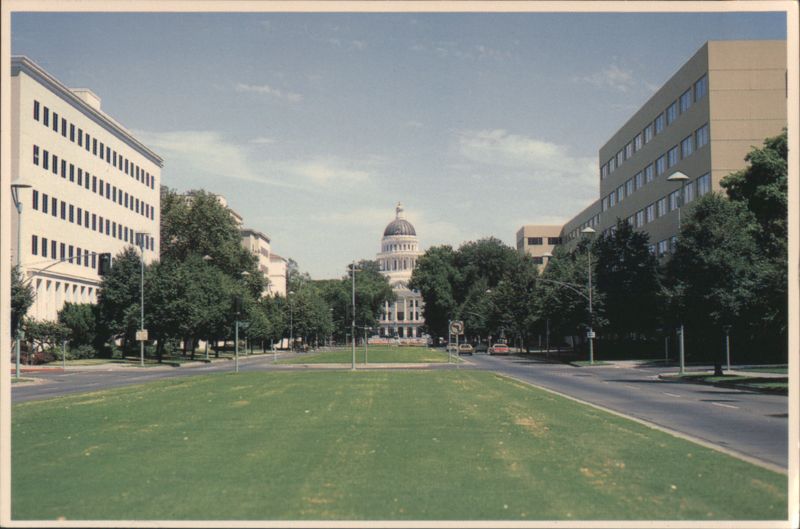 Capitol Mall and State Capitol Building Sacramento California