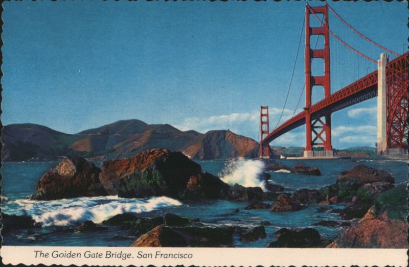 Golden Gate Bridge and Marin Headlands from Shore San Francisco California