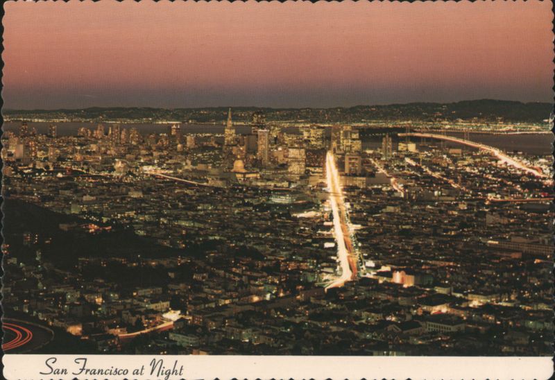 San Francisco at Night from Twin Peaks California Gerald French