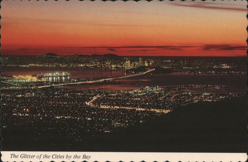 Glitter of the Cities by the Bay at Sunset San Francisco California